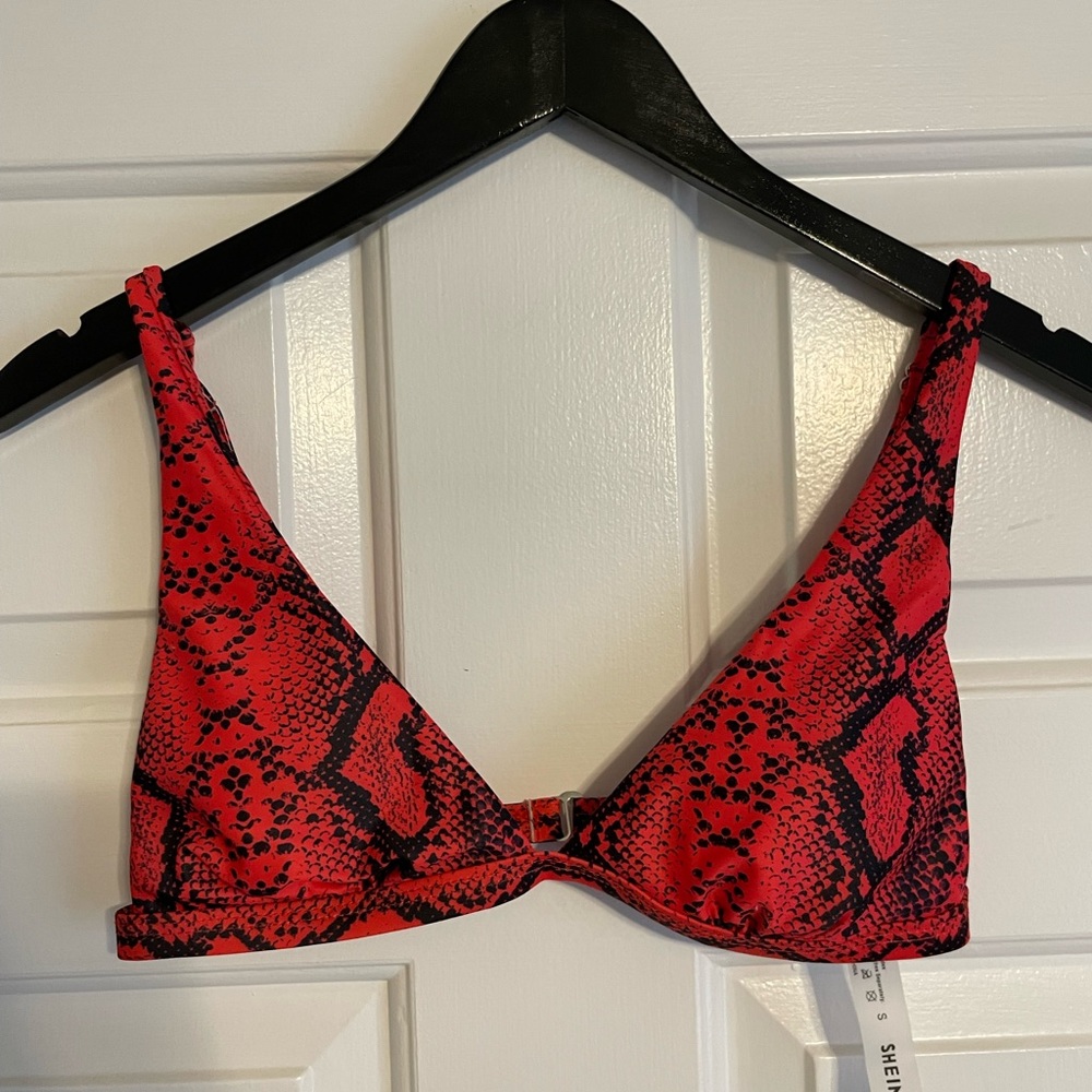 She in Red Snakeskin Bikini